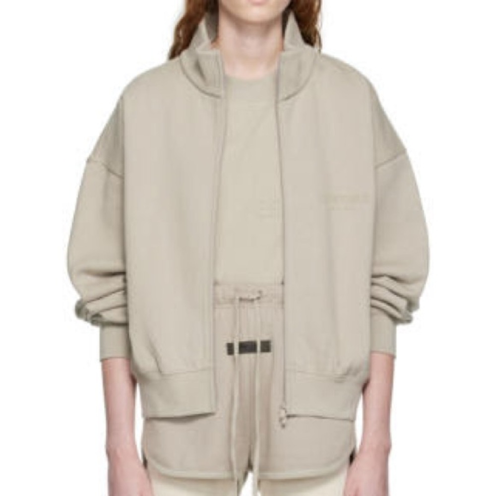 Fear of God Essentials Gray Full Zip Jacket xxs